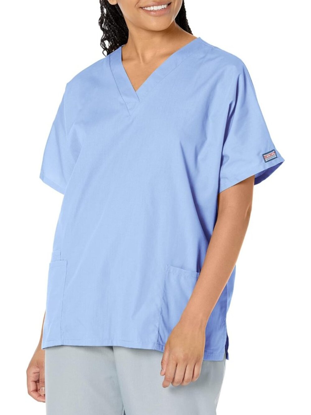 V-Neck Women's Scrub Top with Dolman Sleeves | Traditional Fit, Fade Resistant